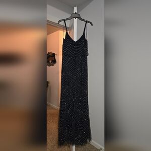 Adriana Papell. Size 12-navy. Floor length